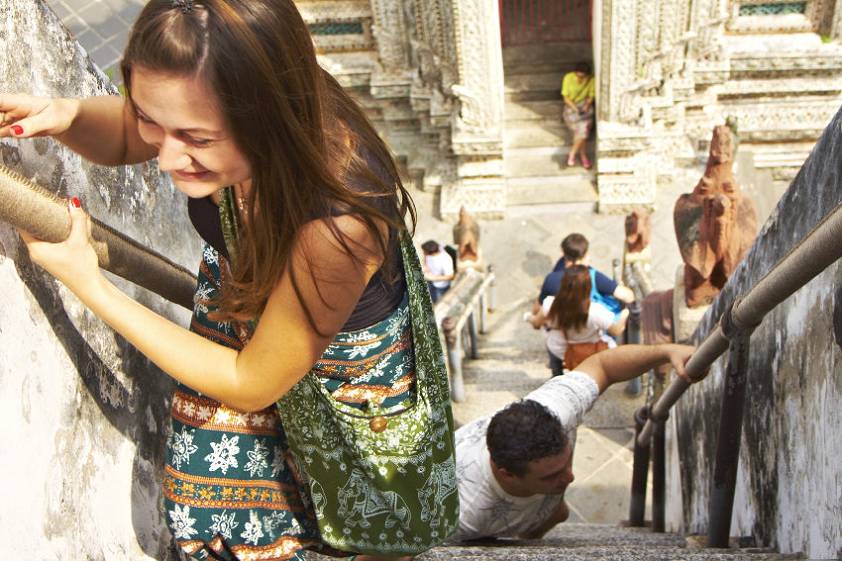 В некоторых местах реально крутой подъем В некоторых местах реально крутой подъем