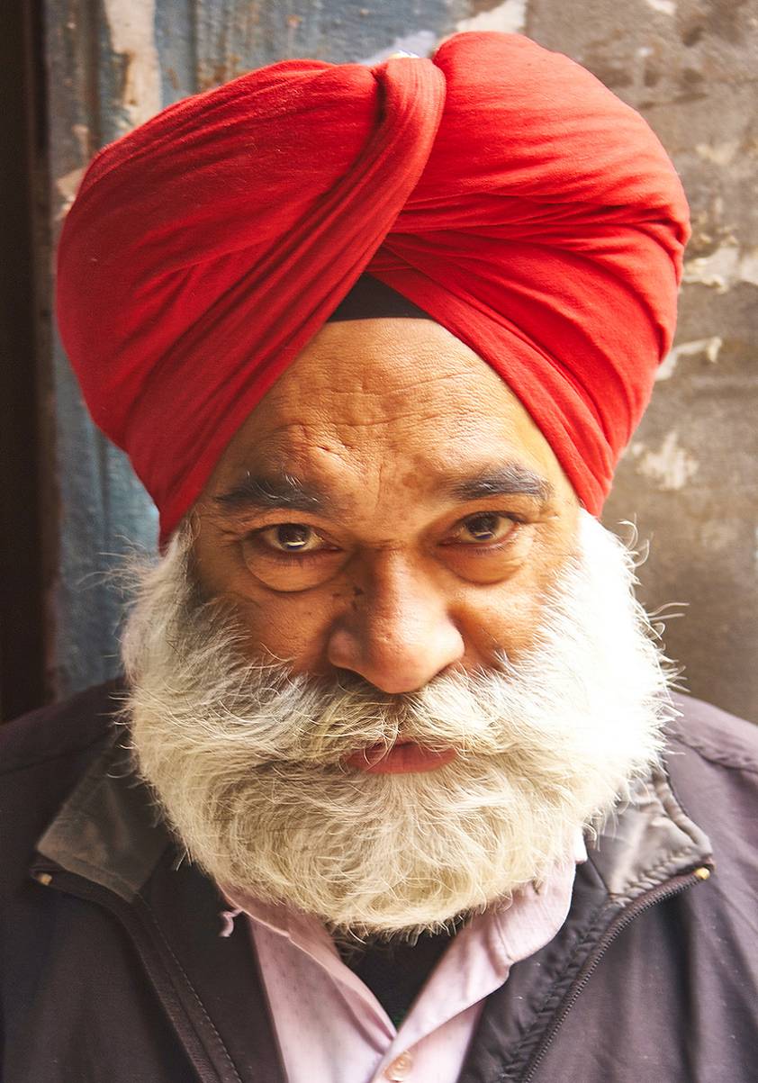 Колоритные жители города Амритцар, Индия