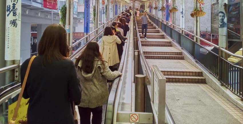 поездка в гонконг отзывы, эскалатор