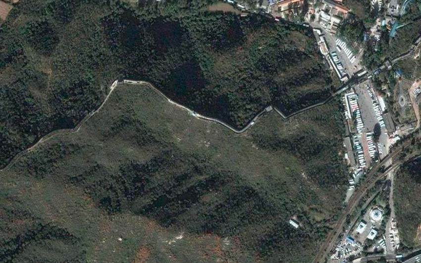 Со спутника великая китайская стена