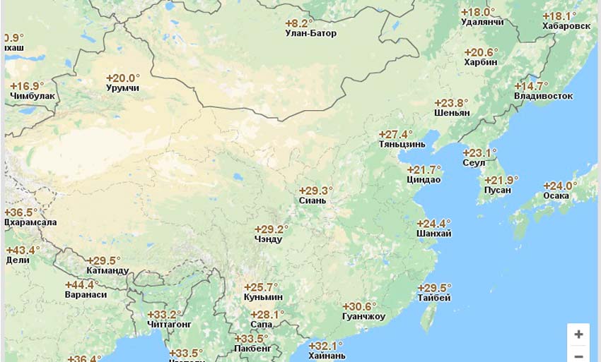 весна в Китае