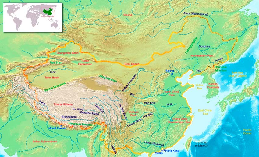 самые крупные реки китая