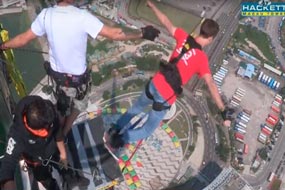 Банджи-джампинг с тв башни в Макао! Видео!!!