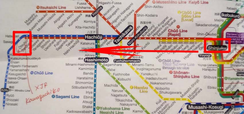 Как доехать до Кавагучико из Токио